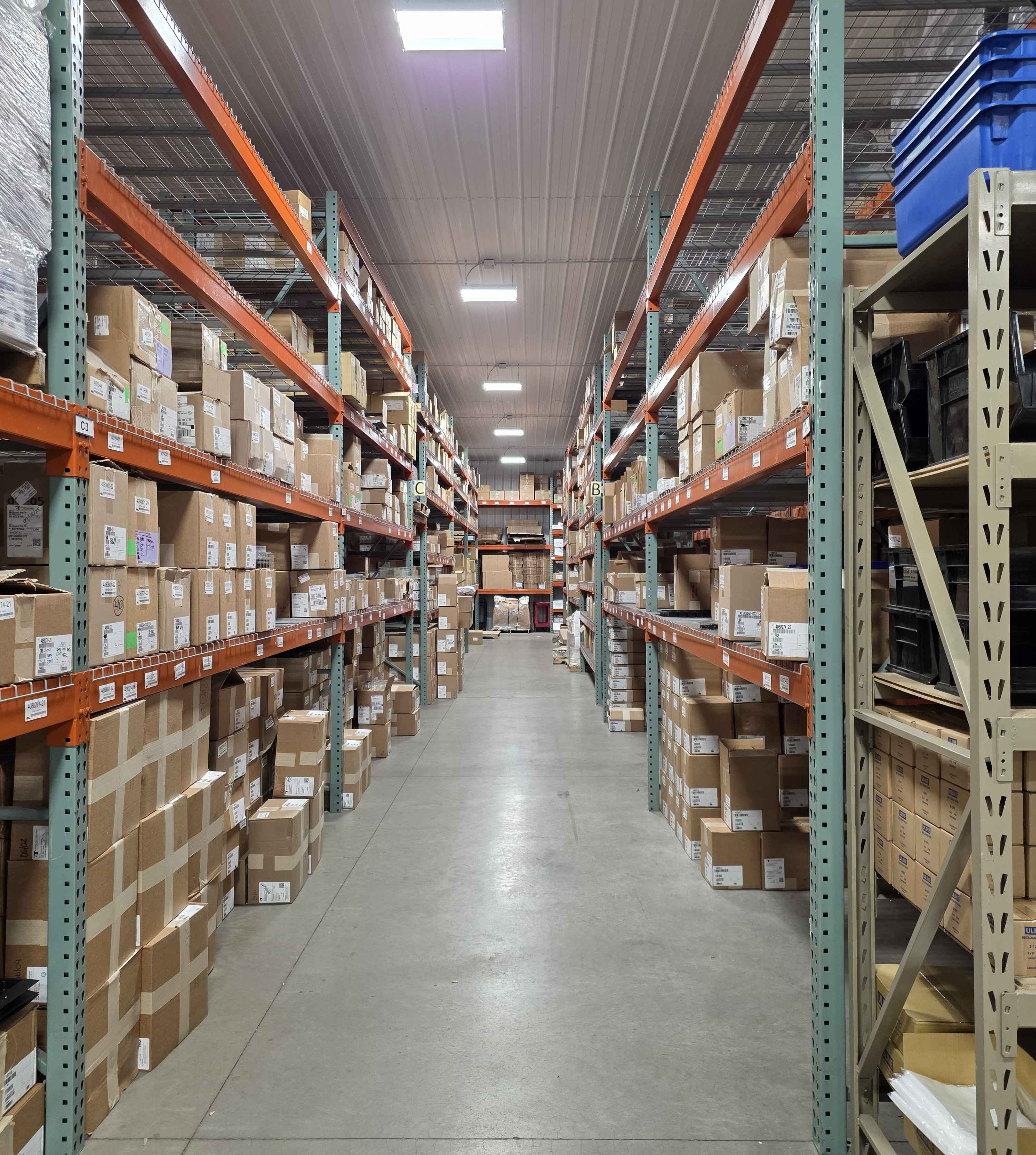 Warehouse aisle